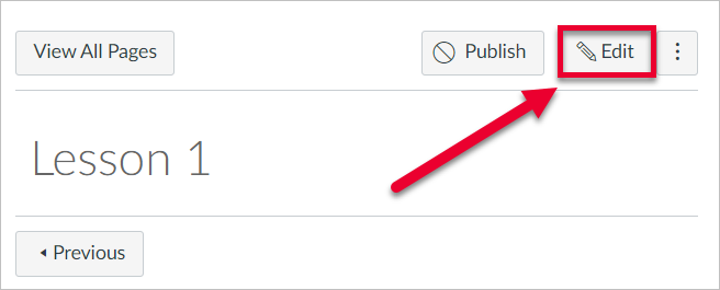 Arrow pointing to Edit button