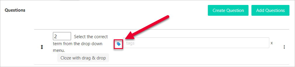 rectangle around tag