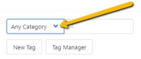 filter tags by category option