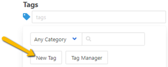 new tag button location