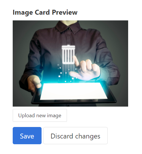 image card preview