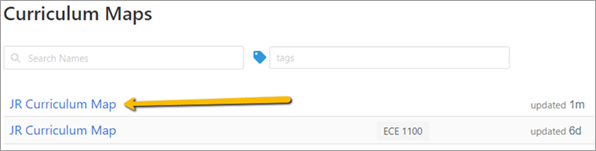arrow pointing at newly duplicated map in list
