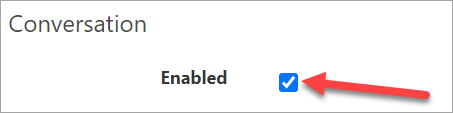 Enabled box checked
