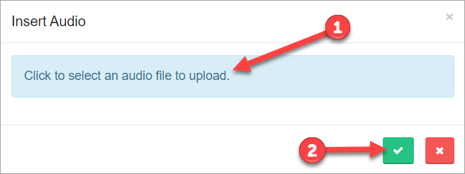 Select audio and click Save