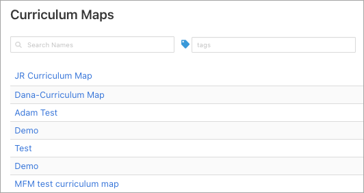 curriculum maps list after deletion