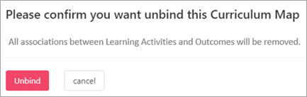 unbind confirmation pop-up window