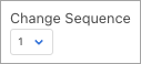 option to change outcome sequence drop down options
