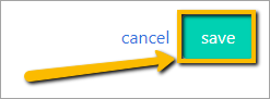 arrow pointing to save button