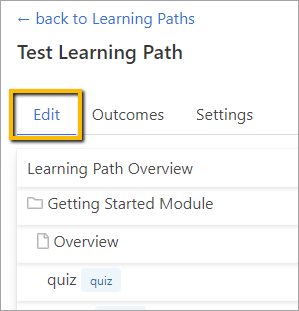 rectangle surrounding edit tab top navigation