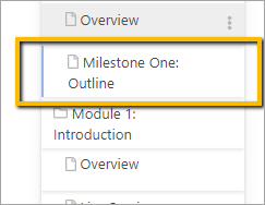 highlight of new page name appearing on module list