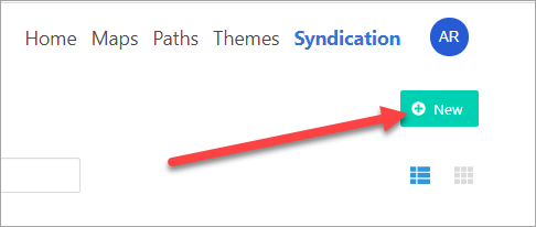 arrow pointing to new button