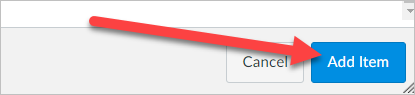 Add Item button