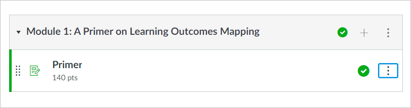 newly added skillways module appears under Module in Canvas