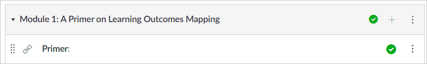 Primer learning path displays under Module