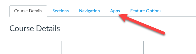 Apps tab in Canvas Settings