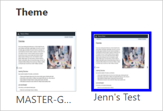 Theme selected
