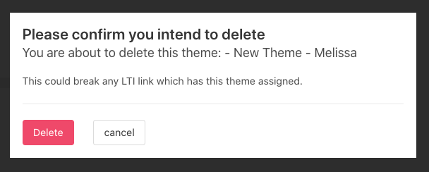 Confirm delete window