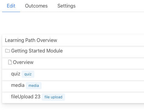 Click on the edit menu within the learning plan