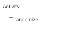 check the box if you want randomize the question