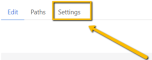 settings tab location