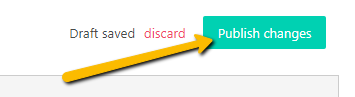 Publish changes button