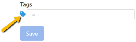 add tag icon location showing icon