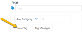 new tag button location