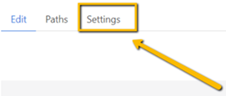 settings tab option