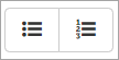 bullets and numbered list icons