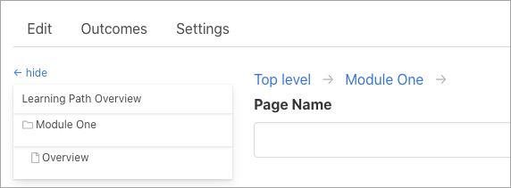 new page window with editable field