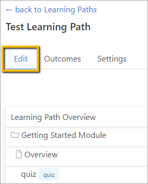 highlighted edit tab upper navigation