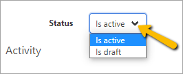 select active or other option list