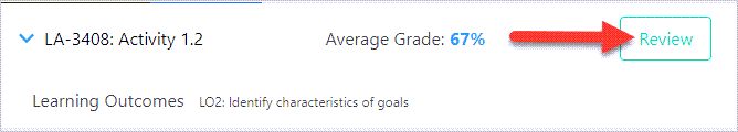 Arrow pointing to Review button