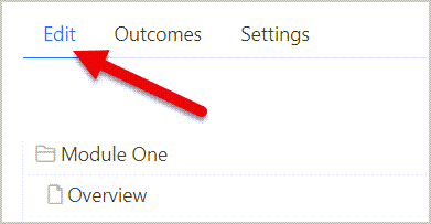 arrow pointing to edit tab