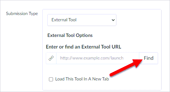 arrow pointing to Find