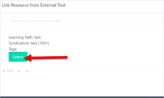 arrow pointing to select next to syndication